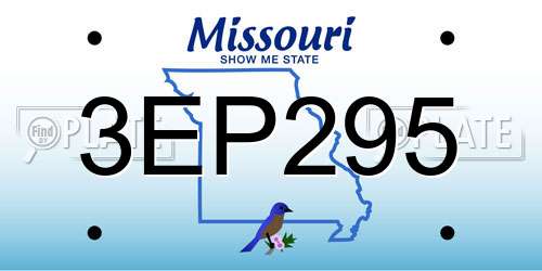 3EP295 Missouri License Plate