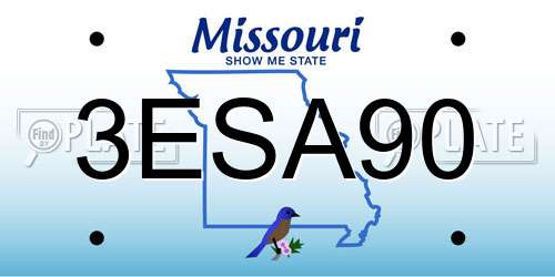 3ESA90 Missouri License Plate