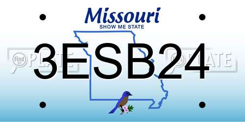 3ESB24 Missouri License Plate
