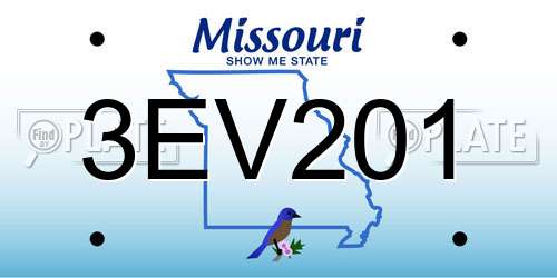 3EV201 Missouri License Plate