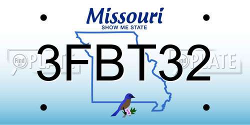 3FBT32 Missouri License Plate