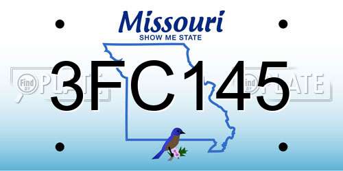 3FC145 Missouri License Plate