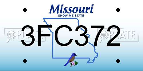 3FC372 Missouri License Plate