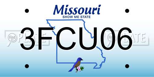 3FCU06 Missouri License Plate