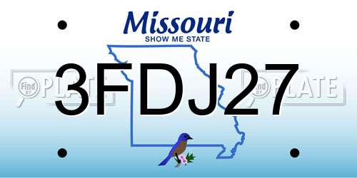 3FDJ27 Missouri License Plate