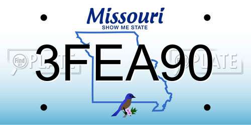 3FEA90 Missouri License Plate