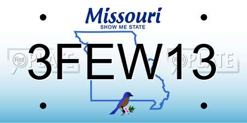 3FEW13 Missouri License Plate