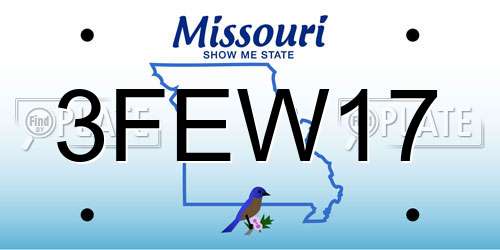 3FEW17 Missouri License Plate