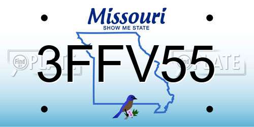 3FFV55 Missouri License Plate