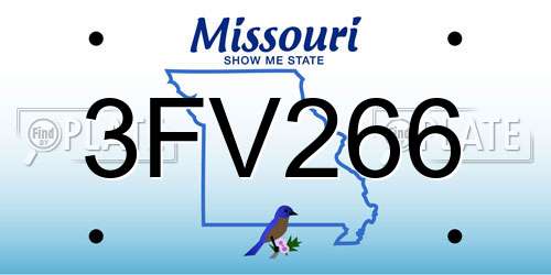 3FV266 Missouri License Plate