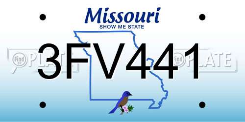 3FV441 Missouri License Plate