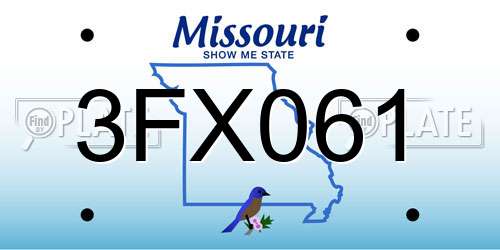 3FX061 Missouri License Plate