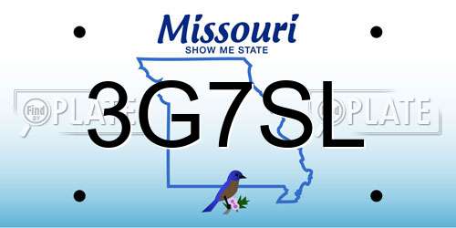 3G7SL Missouri License Plate