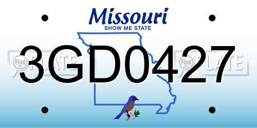 3GD0427 Missouri License Plate