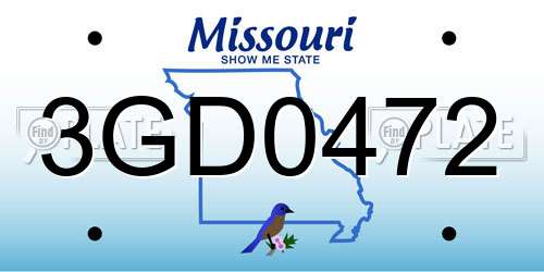 3GD0472 Missouri License Plate