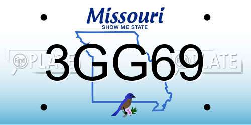 3GG69 Missouri License Plate
