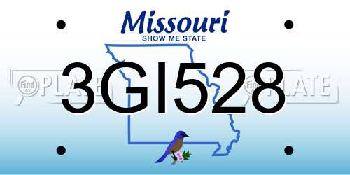 3GI528 Missouri License Plate