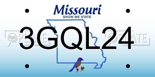 3GQL24 Missouri License Plate