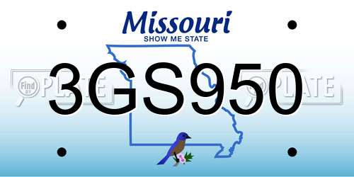 3GS950 Missouri License Plate