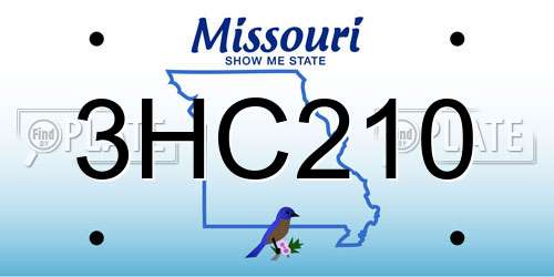 3HC210 Missouri License Plate