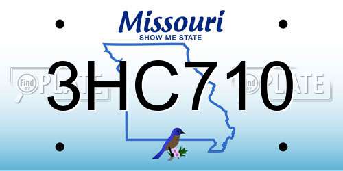 3HC710 Missouri License Plate