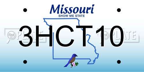 3HCT10 Missouri License Plate