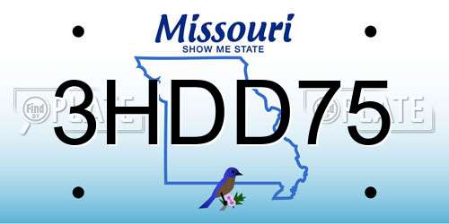 3HDD75 Missouri License Plate