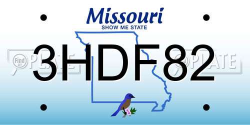 3HDF82 Missouri License Plate