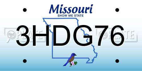 3HDG76 Missouri License Plate