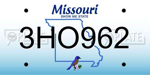 3HO962 Missouri License Plate