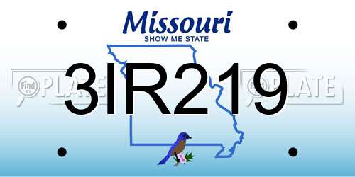 3IR219 Missouri License Plate
