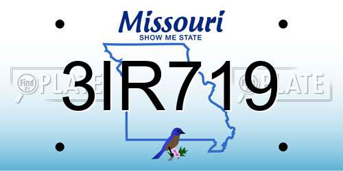 3IR719 Missouri License Plate