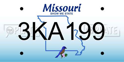 3KA199 Missouri License Plate
