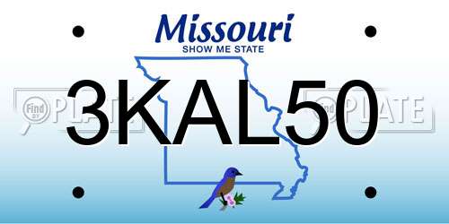3KAL50 Missouri License Plate