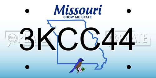 3KCC44 Missouri License Plate