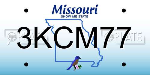 3KCM77 Missouri License Plate