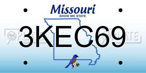 3KEC69 Missouri License Plate