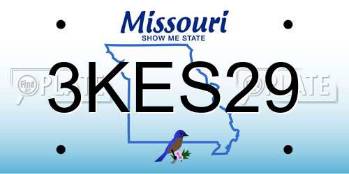 3KES29 Missouri License Plate