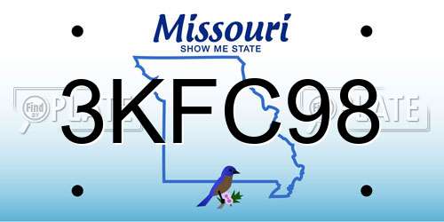 3KFC98 Missouri License Plate