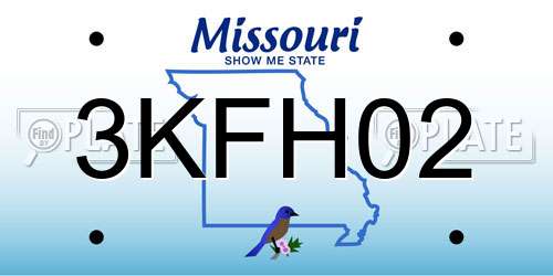 3KFH02 Missouri License Plate