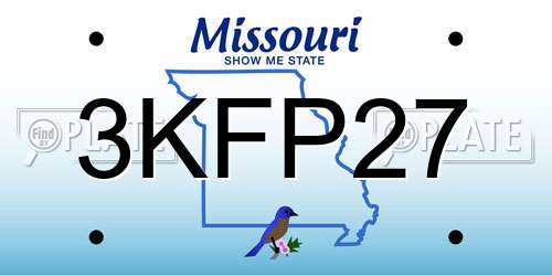 3KFP27 Missouri License Plate