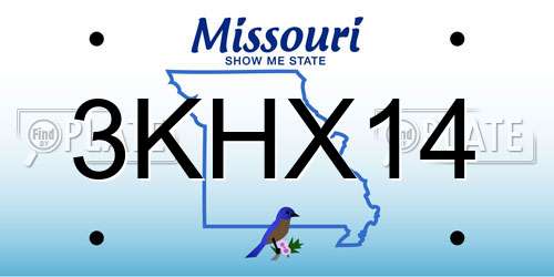 3KHX14 Missouri License Plate