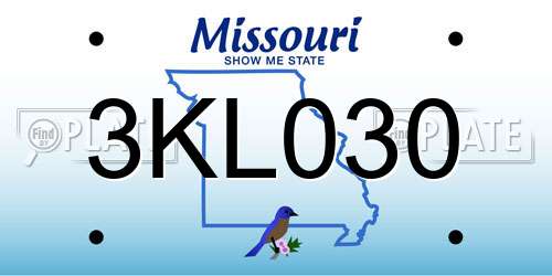 3KL030 Missouri License Plate