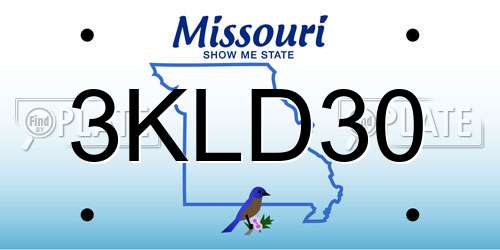3KLD30 Missouri License Plate