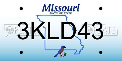 3KLD43 Missouri License Plate