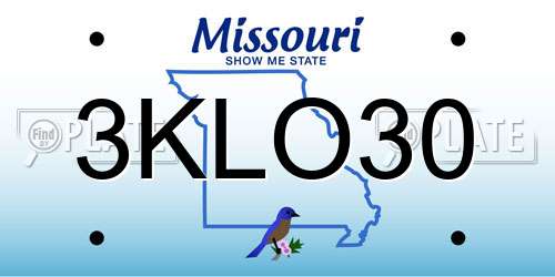 3KLO30 Missouri License Plate
