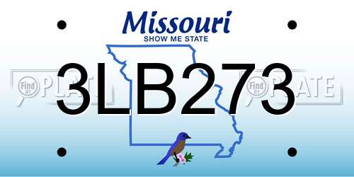 3LB273 Missouri License Plate