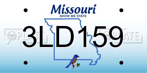 3LD159 Missouri License Plate