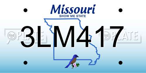 3LM417 Missouri License Plate