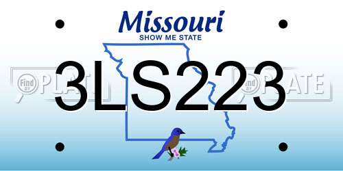 3LS223 Missouri License Plate